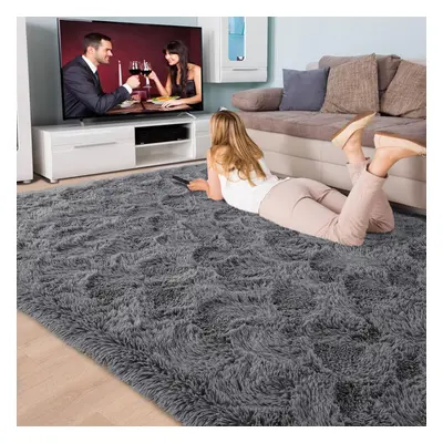 (200cm x 290cm (6ft 8" x 9ft 7")., Grey) Non Slip Rug Area Rug Living Room Bed Room