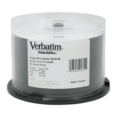 Verbatim Pk 16x Verbatim DataLifePlus DVD-R 4.7GB White Printable