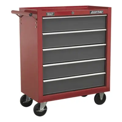 620 x x 770mm Drawer RED Portable Tool Chest Locking Mobile Storage Box