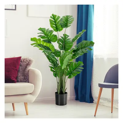 152CM Artificial Tree Faux Monstera Deliciosa Plant W/ Cement Pot