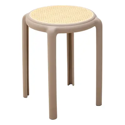 (Khaki) PCS Plastic Backless Stacking Stool