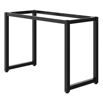 110x50x71cm Open Cuboid Anti-slip Black Iron Table Frame, Black