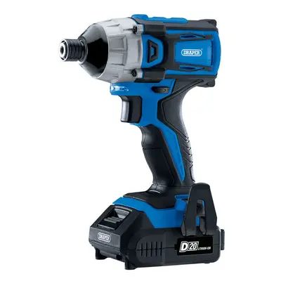 DRAPER D20 20V Brushless 1/4" Impact Driver with x 2.0Ah Batteries and Charger (180Nm) [86958]