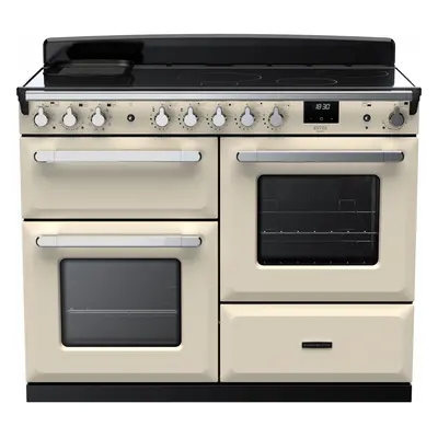 Rangemaster Estel Deluxe 110cm Electric Range Cooker with Induction Hob - Cream / Chrome - A Rat