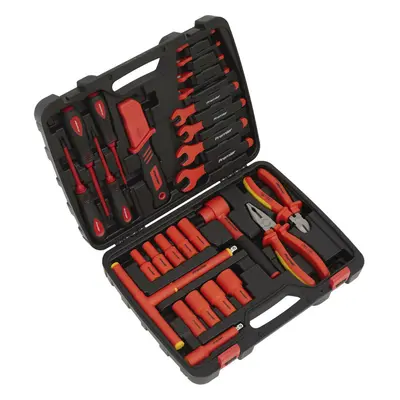 27pc VDE Insulated Tool Kit - 1500V DC EN - Ratchet Socket Spanner Driver