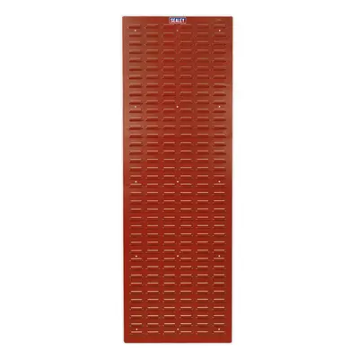 2 PACK - x 1500mm Red Louvre Wall Mounted Storage Bin Panel - Warehouse Tray