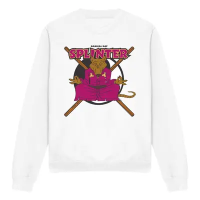 (XXL, White) Teenage Mutant Ninja Turtles Unisex Adult Radical Rat Splinter Sweatshirt