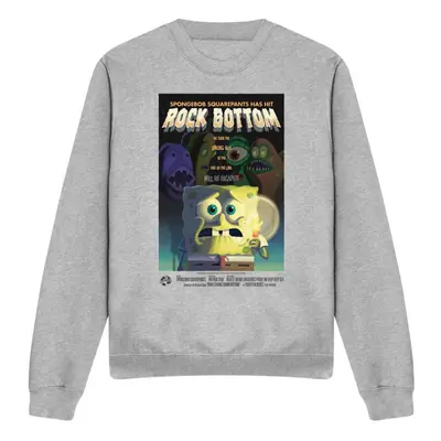 (XXL, Sport Heather) SpongeBob SquarePants Unisex Adult Rock Bottom Sweatshirt