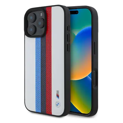 BMW Performance Tricolor Printed Stripes Case with MagSafe for iPhone Pro Max 6.9" White - BMHMP