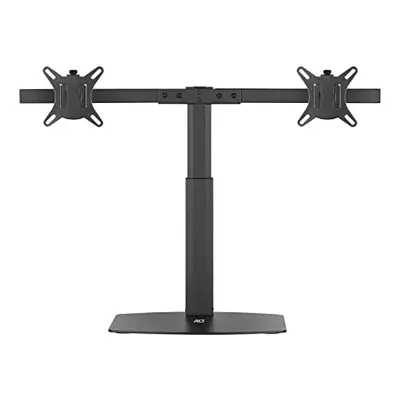 ACT Dual Monitor Arm Gas Spring up to 27?, VESA 75/100mm, Monitor Stand, Tilt 40? Swivel 90? Rot