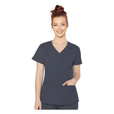 Med Couture Women 's 'Peaches Collection ' Rangal Scrub Top Pewter