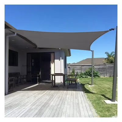 SUNNY GUARD Sun Shade Sail 12x12 Rectangle Charcoal UV Block Sunshade for Backyard Yard Deck Pat