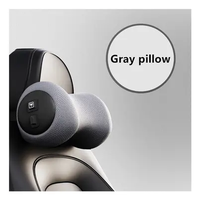 (gray pillow) 3D Car Massage Neck Support Pillow Seat Back Support Headrest Pillow Memory