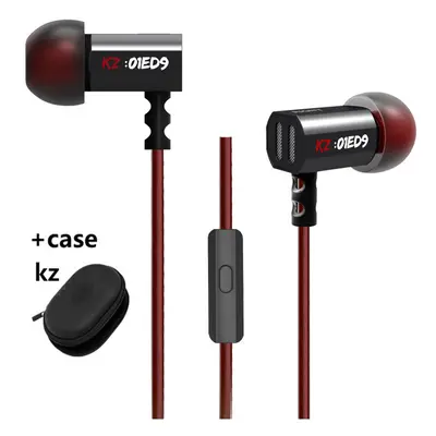 (black mic Case) KZ ED9 Nozzles Earphone heavy bass music headset fever HiFi zinc alloy