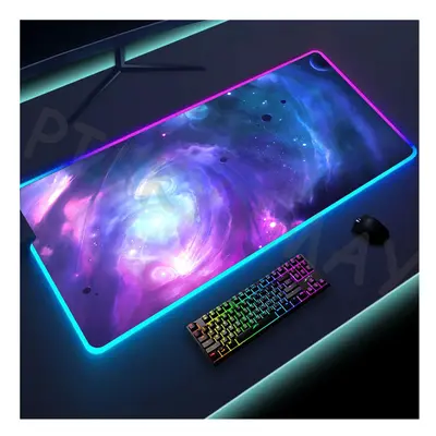 (SS SP (13), small 250x350x3mm) Universe RGB Gaming Mousepad Space Mouse Mats LED Large Gamer Mo