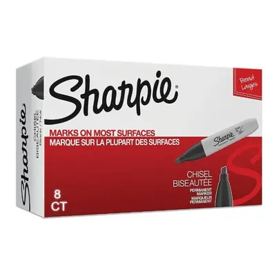 Sharpie Permanent Markers Chisel Tip Black Count