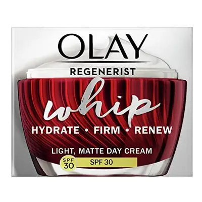 Olay Regenerist Whip SPF Face Moisturiser 50ml, SPF30 Anti Aging Face Cream For Women, Ideal Bas