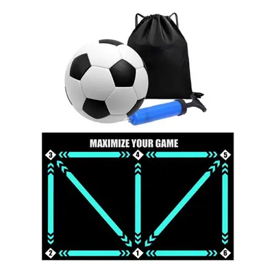 (Set B) Football Footstep Training Mat Anti-slip Soccer Training Mat Skill Enhancement Indoor Ex