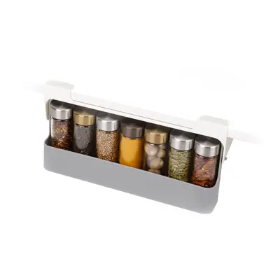 CupboardStore in cupboard, kitchen storage under-shelf Spice Rack, organiser Grey