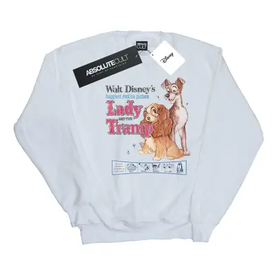 (3XL, White) Disney Mens Lady And The Tramp Distressed Classic Poster Sweatshirt