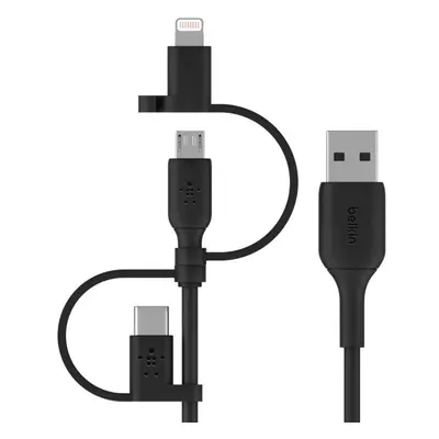 Belkin BOOST CHARGE USB cable m USB A USB C/Micro-USB B/Lightning Black