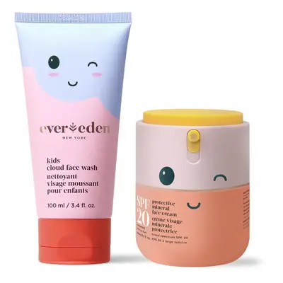 Kids Happy Morning DUO: Clean & Vegan Skin Care for Kids Bundle | Kids Skin Care Cloud Face Wash