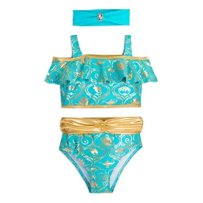 Disney Jasmine Deluxe Swimsuit for Girls - Aladdin Size Multicolore