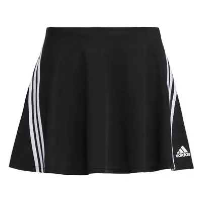 adidas Girls' 3-Stripe Flounce Knit Skorts Tennis Skirt Black Medium