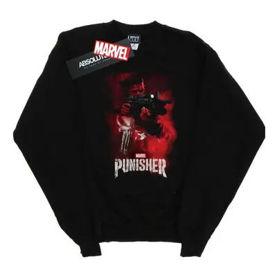 (5XL, Black) Marvel Mens The Punisher TV Series Red Smoke Sweatshirt