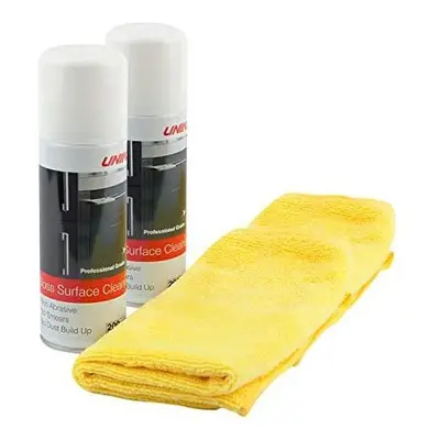 Unika Gloss Surface Cleaner and Microfibre Cloth - Twinpack