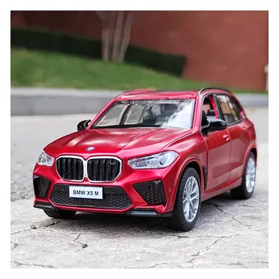 (Red) Caipo 1:32 BMW X5M Model Car Toy Alloy Diecasts Sound Light Vehicle Model High Simulation 