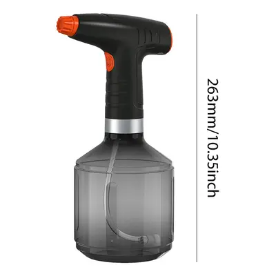 (Black Orange) PET Spray Bottle USB Rechargeable Household Watering Bottle 1200mah Battery Degre