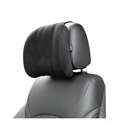 (Black) Forbell Car Headrest Neck Pillow Suede Fabric Car Neck Headrest Pillow