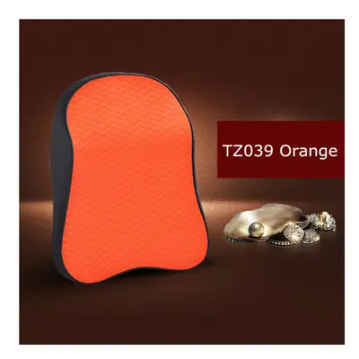 (TZ039 Orange 1pcs) 1PCS memory foam cute car seat headrest pillow solid for the neck rest