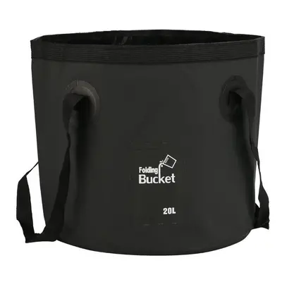 (20L-Black) 12L 20L Collapsible Bucket Multifunctional Folding Bucket Portable Waterproof Water 