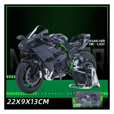 (silver,grey, 1/9-Size:22*13*9cm) 1/9 Large Scale Motor Kawasaki Ninja H2r Alloy Diecast Motorcy