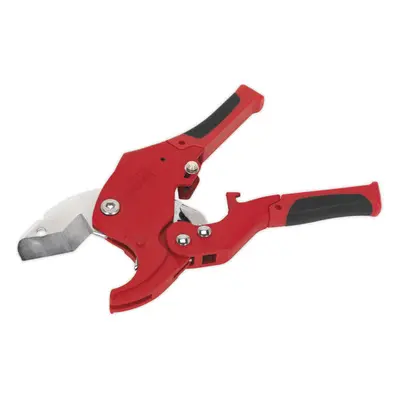 Ratcheting Plastic Pipe Cutter - 6mm to 42mm Capacity - Quick Release Mechanism