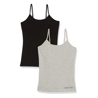 Calvin Klein Girls' Cami Top Pack Heather Grey/Black