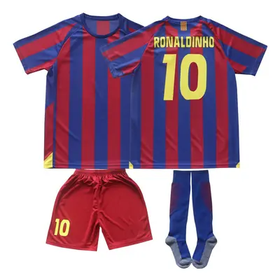 ( Barcelona RONALDLNHO Red Piece Sets, Soccer Jerseys for Kids,16) Barcelona Kids Jerseys Red Pi