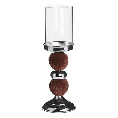 Candle Holder PADRE Glass cm Brown