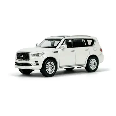 (QX80 White) 1:64 Scale Nissan Patrol Y61 Car Model 1:64 Metal Diecast Miniature Ariya X-trail Q