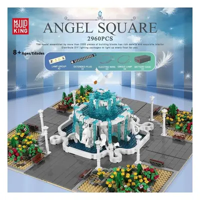 (as the picture) Mould King Moc Streetview Building Sets The Angel Square Model With Led Light B