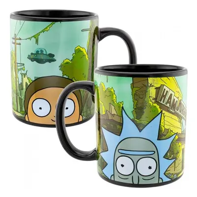 Rick & Morty 20 oz Post-Apocalyptic Ceramic Mug, Multi Color