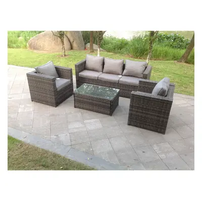 Fimous Lounge Rattan Sofa Set Outdoor Garden Furniture With Chairs