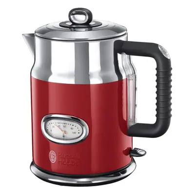 Russell Hobbs Kettle, retro red, 1.7 l, W, quick cooking function, water temperature display in 