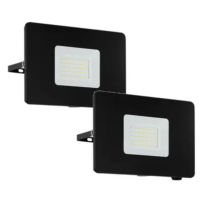 2 PACK IP65 Outdoor Wall Flood Light Black Adjustable 50W LED Porch Lamp