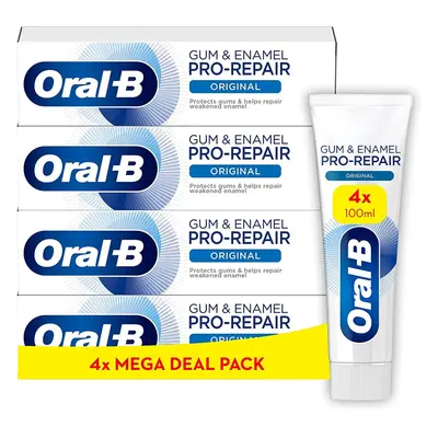 Oral-B Gum & Enamel Pro-Repair Original Toothpaste x ml for sensitive teeth, Pack of Tubes of ml