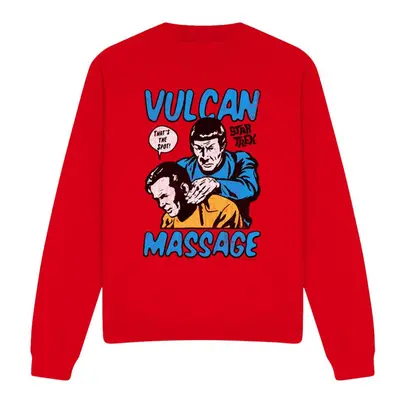 (XL, Red) Star Trek Unisex Adult Massage Sweatshirt