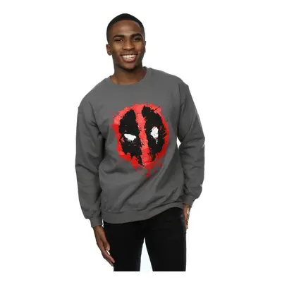 (XL, Charcoal) Marvel Mens Deadpool Splat Face Sweatshirt