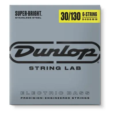 Dunlop DBSBS30130 Super Bright Bass Strings Stainless Steel Medium .030-.130 Strings/Set